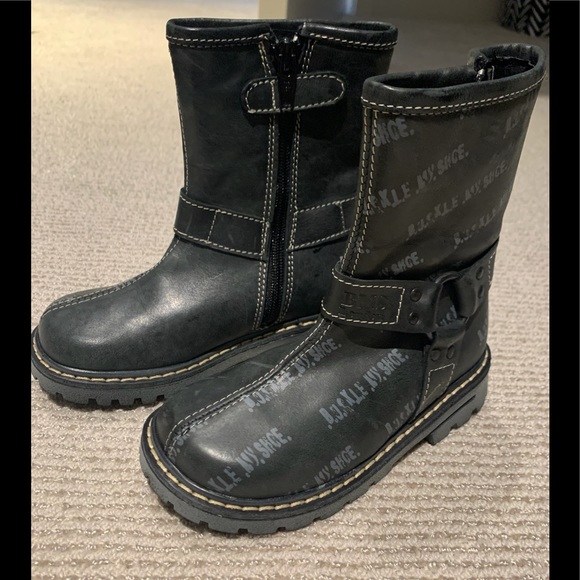 Buckle My Shoe Leather Toddler boots - Picture 1 of 6